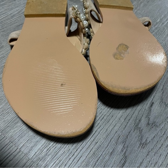 Faux Pearls Women’s Flipflop Sandals Size 7.5 - Picture 5 of 7